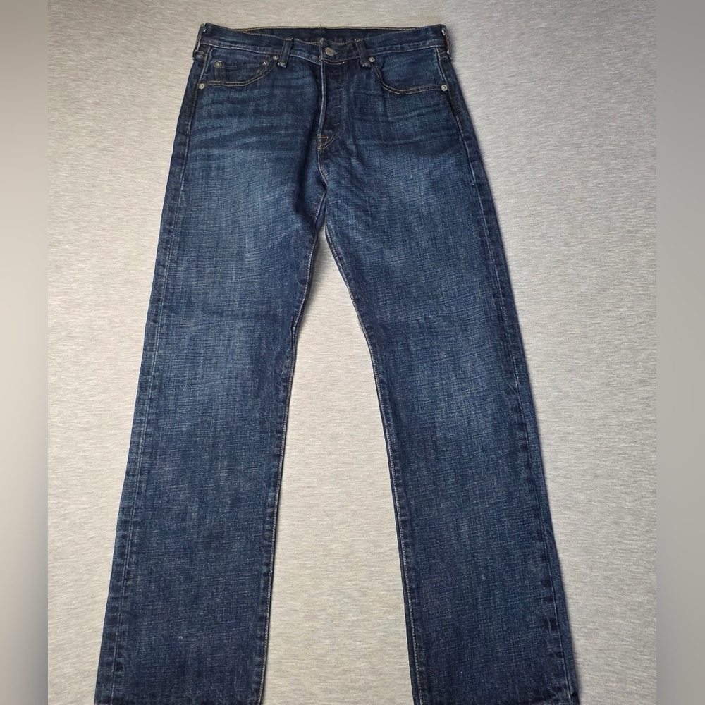 Levis 501 Classic Blue Denim Jeans Button fly Straight Leg 31×32